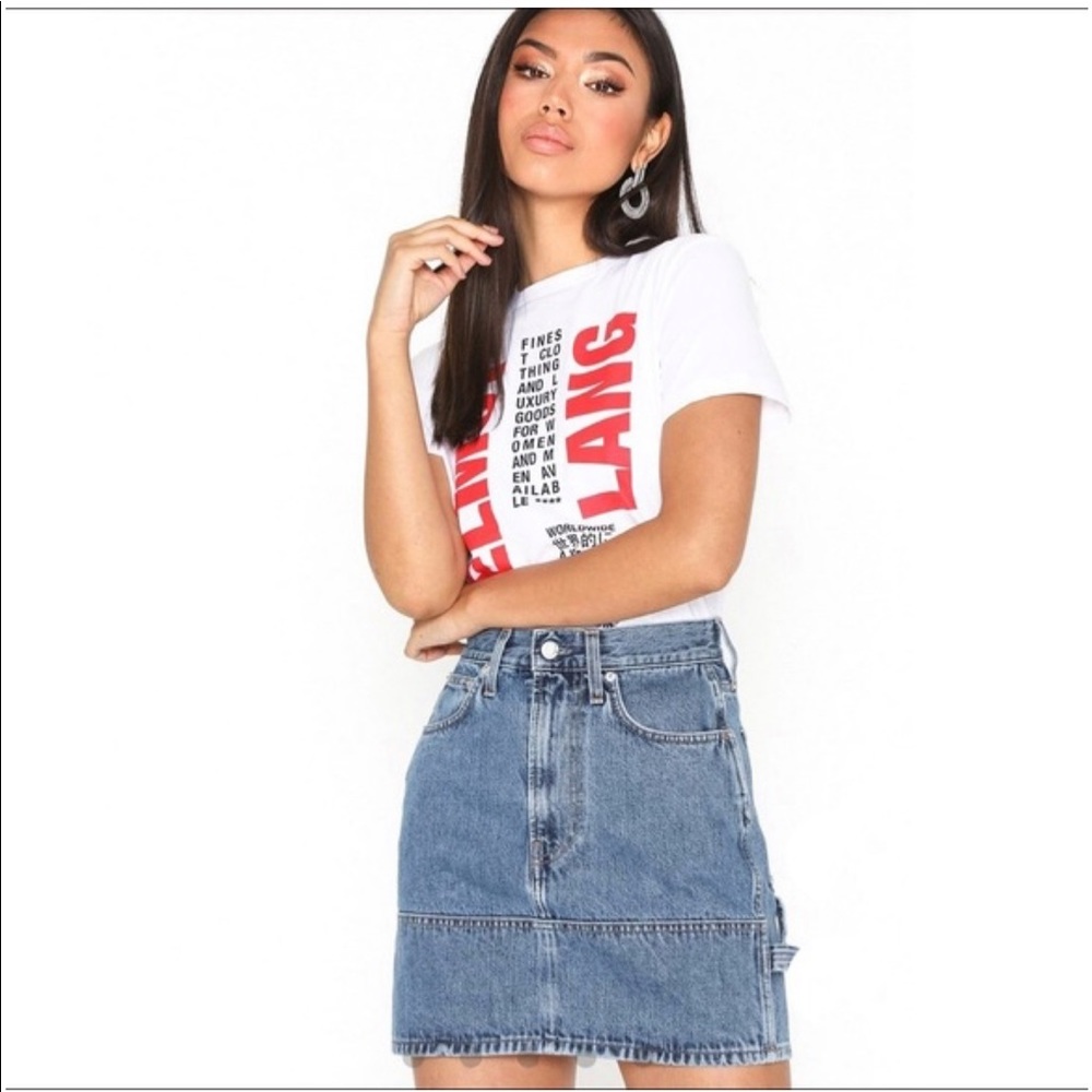 Helmut Lang Femme Utility Denim Skirt